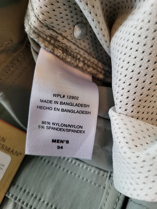 The American Outdoorsman Mens Size 34 Nylon Hiking Trail Shorts UPF 50 Stretch - Picture 14 of 15